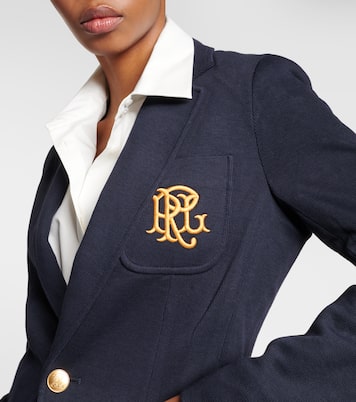 Embroidered cotton-blend blazer | Polo Ralph Lauren