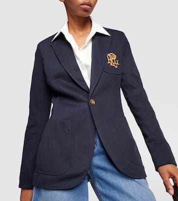 Embroidered cotton-blend blazer | Polo Ralph Lauren