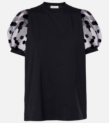 Polka dot tulle and jersey T-shirt | Nina Ricci