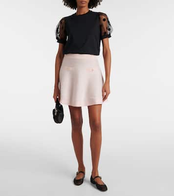 Polka dot tulle and jersey T-shirt | Nina Ricci