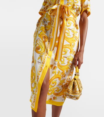 Majolica silk twill shirt dress | Dolce&Gabbana