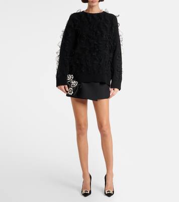 Verzierte Schultertasche Viv' Choc aus Satin | Roger Vivier