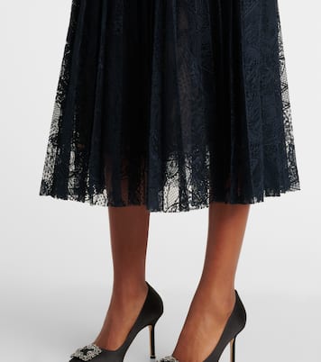 Midikleid aus Tweed und Guipure-Spitze | Oscar de la Renta