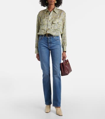 Camicia Daisy in seta con stampa floreale | Bottega Veneta