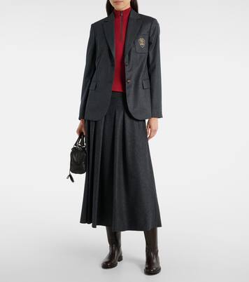 Falda midi de lana | Brunello Cucinelli