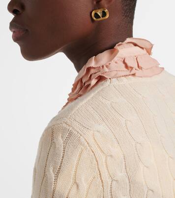 Ohrringe Ovalette mit Emaille und Kristallen | Valentino