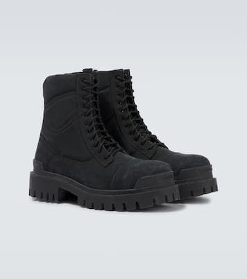 Botas con cordones Combat Strike de lona | Balenciaga