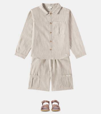 Pieter striped cotton overshirt | Donsje
