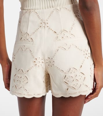 Jazmin laser-cut cotton shorts | Veronica Beard