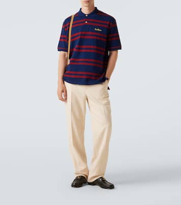 Chez Valentino striped cotton polo shirt | Valentino