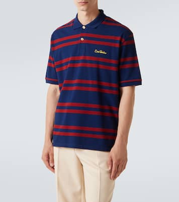 Chez Valentino striped cotton polo shirt | Valentino