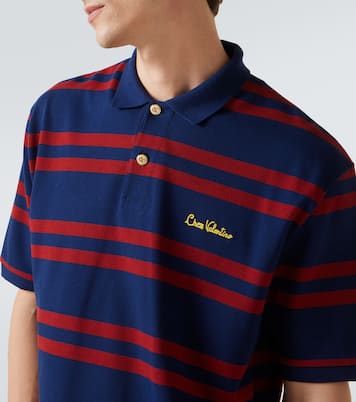 Chez Valentino striped cotton polo shirt | Valentino