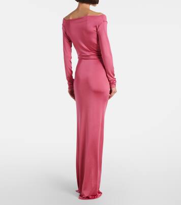 Off-Shoulder-Robe aus Jersey | Victoria Beckham