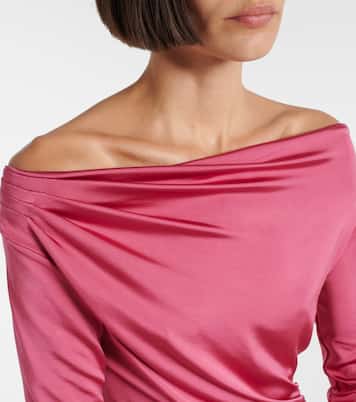 Off-Shoulder-Robe aus Jersey | Victoria Beckham