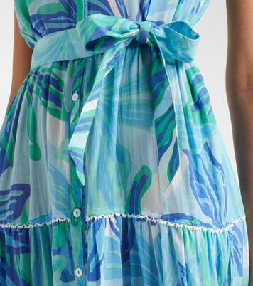 Robe longue Kora imprimée en coton | Poupette St Barth