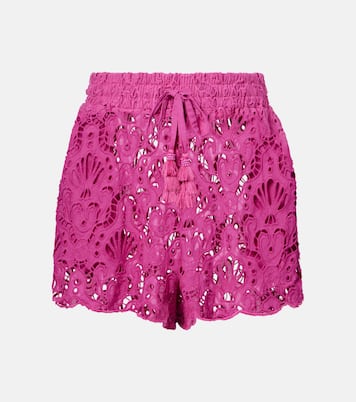 High-rise cotton lace shorts | Farm Rio