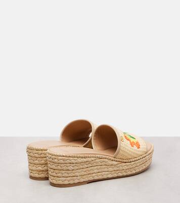 Bribri 65 raffia espadrille wedges | Valentino Garavani