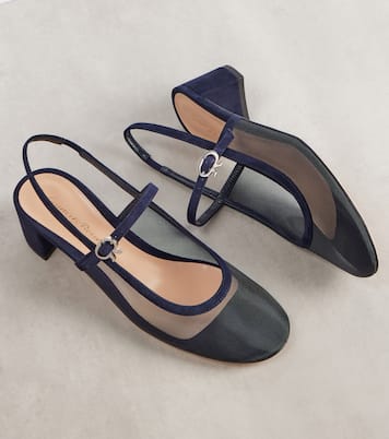 Slingback-Pumps Francoise 45 mit Veloursleder | Gianvito Rossi