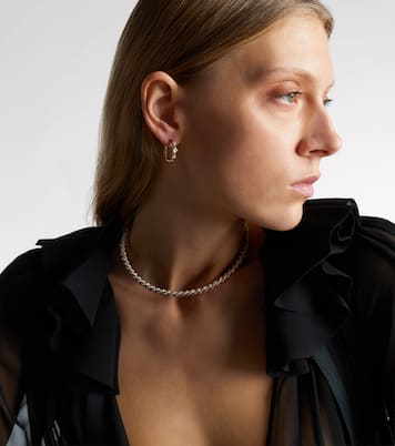 Petite Modern Renaissance® 18kt gold (750/1000) earrings with diamonds | David Yurman