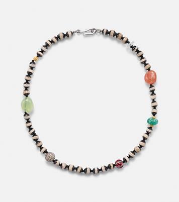 Globetrotter beaded necklace with gemstones | Ileana Makri