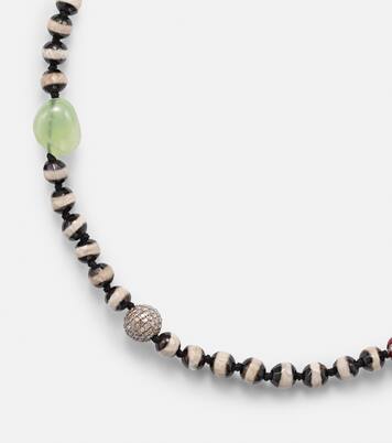 Globetrotter beaded necklace with gemstones | Ileana Makri