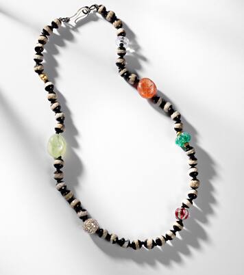Globetrotter beaded necklace with gemstones | Ileana Makri