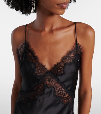 Robe Tamera en satin et dentelle | Rebecca Vallance