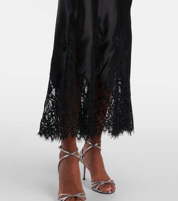 Robe Tamera en satin et dentelle | Rebecca Vallance