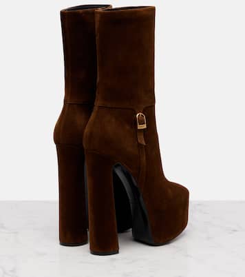 Nico 155 suede platform ankle boots | Saint Laurent