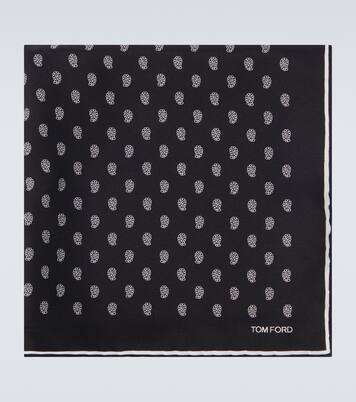 Printed silk twill pocket square | Tom Ford