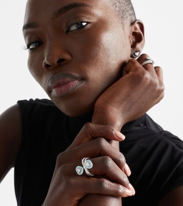 Ring Mirror Love aus 18kt Weißgold mit Emaille und Diamanten | Kamyen