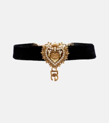 Choker Devotion aus Samt | Dolce&Gabbana