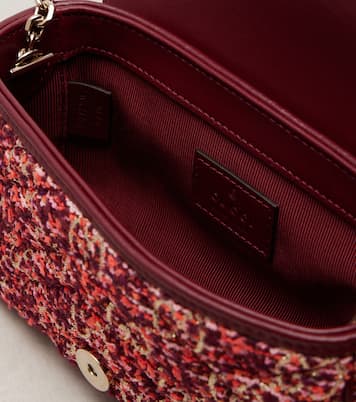 Borsa a spalla GG Marmont Mini in tweed | Gucci