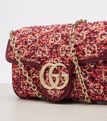 Borsa a spalla GG Marmont Mini in tweed | Gucci