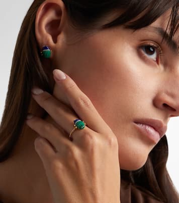 Scarabée Mini 9kt gold ring with gemstones | Yvonne Léon