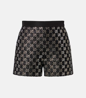 High-Rise Shorts GG mit Kristallen | Gucci