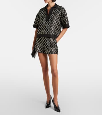 High-Rise Shorts GG mit Kristallen | Gucci