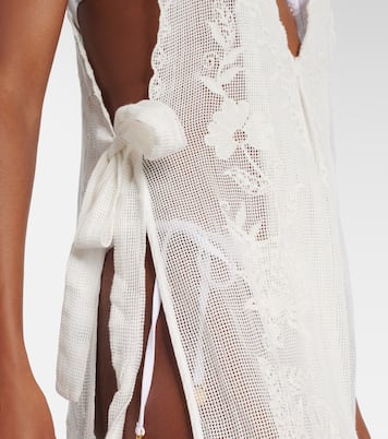 Sea Flowers embroidered cotton cover-up | Farm Rio