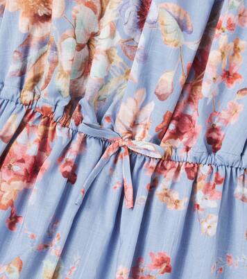 Abito Awaken in cotone con stampa floreale | Zimmermann Kids