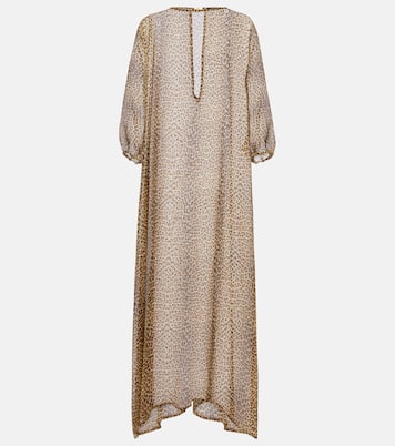 Caftano lungo in seta semitrasparente | Roberto Cavalli