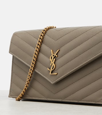 Cassandre matelassé leather wallet on chain | Saint Laurent