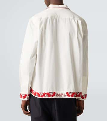 Cherry Lane beaded cotton poplin shirt | Bode