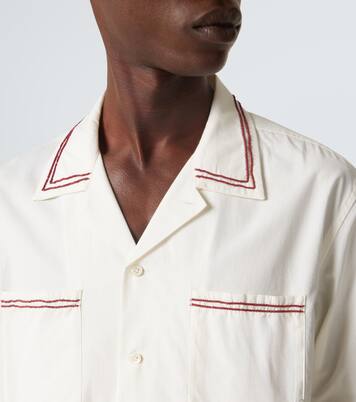 Cherry Lane beaded cotton poplin shirt | Bode