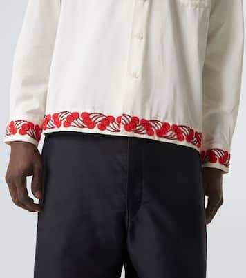 Cherry Lane beaded cotton poplin shirt | Bode