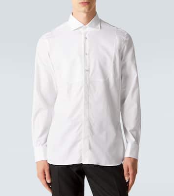 Cotton poplin tuxedo shirt | Lardini
