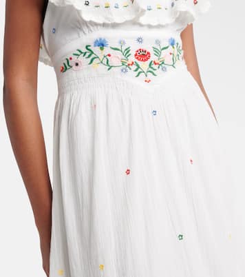Ebony embroidered cotton midi dress | Rixo