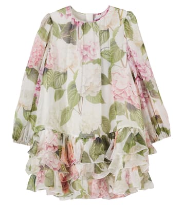 Kleid aus Seidenchiffon | Dolce&Gabbana Kids