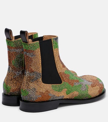 Camouflage embellished suede Chelsea boots | JW Anderson