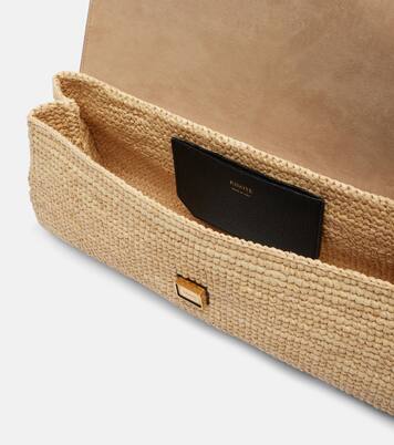 Clutch Audrey in rafia con pelle | Khaite
