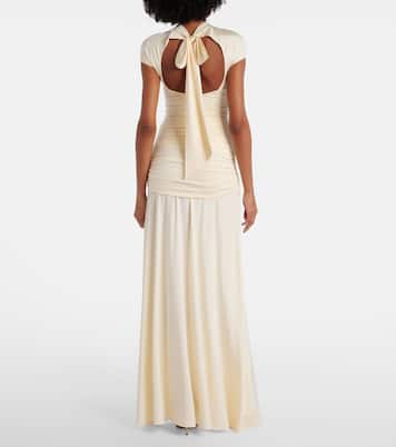 Draped jersey gown | Self-Portrait